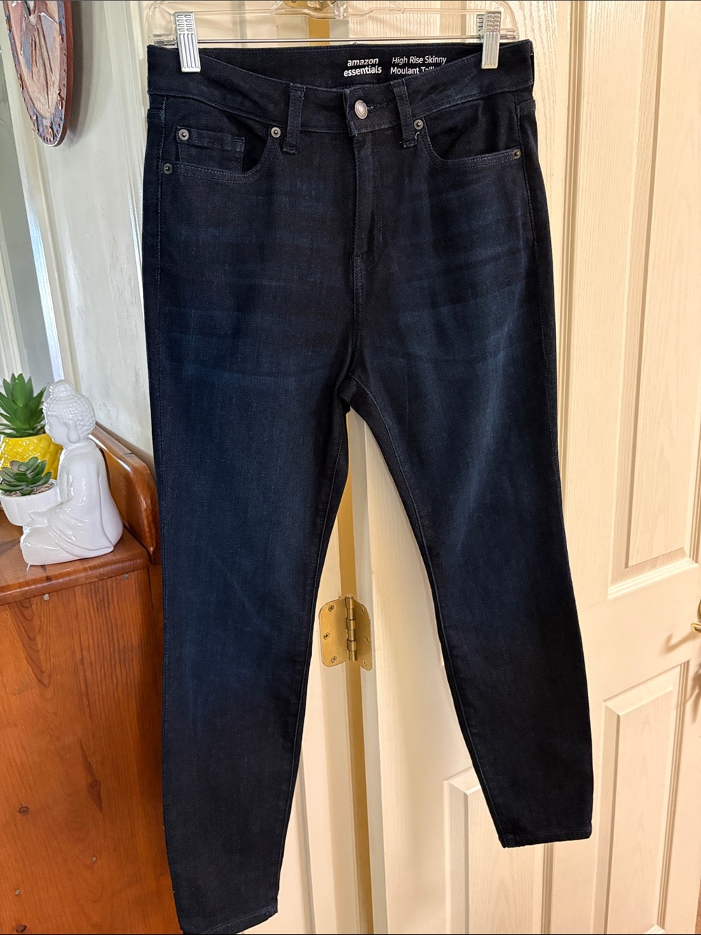 Amazon Essentials High Rise Skinny Jeans Black US 8 Short